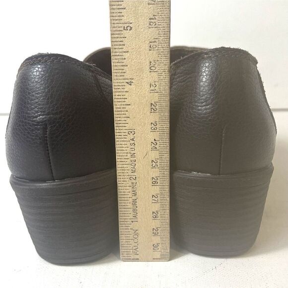 BOC Born Brown Leather Block Heel Slip On Pump Womens Size 10 M Shoes - Picture 11 of 12
